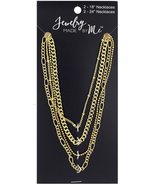 Assorted Gold Chain Necklaces 4 Pieces | 18-inch, 24-inch DIY Jewelry Ma... - $23.57 CAD