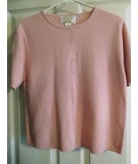 Sweater Top Womens TALLY HO Pullover Crewneck Pale Pink Cashmora Sz M Pr... - £15.38 GBP