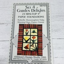 Garden Delights 24 Mini Flip 4 in Paper Foundations Sampler Pattern Quil... - $15.99