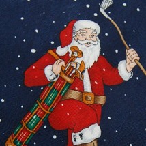 New ST. NICKS TIE SHOP SANTA NAVY XMAS SILK NECK TIE 2-156 - £15.85 GBP