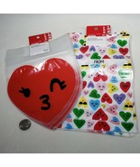 24 Smiling Hearts and 18 Kissy Face Heart Emoji Resealable Party Favor Bags - £4.38 GBP