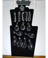 Lot Of 15 Recycled Antique Chandelier Prisms 9 Tear Drops 5 Spears 1 Ball - £16.01 GBP