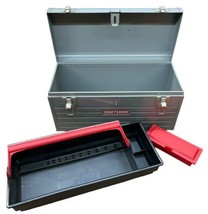 Craftsman Gray Metal Tool Box With Removable Inner Tray 19 X 9 X 8 - £23.34 GBP