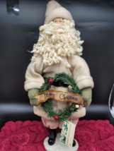 Christmas Decor Old World Santa Doll Figurine 20&quot; By Chestnut Lane Free Standing - £17.33 GBP