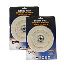 2 Pack Dico Cotton Soft Cushion Buffing Wheel #60 6&quot; 7000169 - $18.80