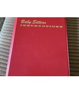 Babysitters Instructions Pad In Red Vinyl Cover 1971 Arden Park Publishe... - £11.68 GBP