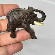 Vintage Elephant Figurine MINIATURE Plastic or Wood - $15.00