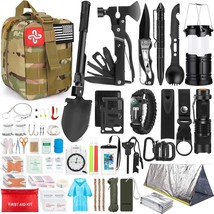 Survival Kit, 250Pcs Survival Gear First Aid Kit With Molle System Compatible - £48.58 GBP