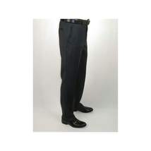 Mens MANTONI Flat Front Pants 100% Wool Super 140's Classic Fit 46306-3 Charcoal image 12
