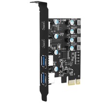 4 Ports Pci-E To Usb 3.0 Expansion Card (2 Usb Type-A And 2 Usb Type-C P... - $33.99