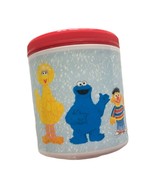 Sesame Street Soup Travel Dish with lid 4 in Tall 10.5 oz Red Lid Multic... - $8.90