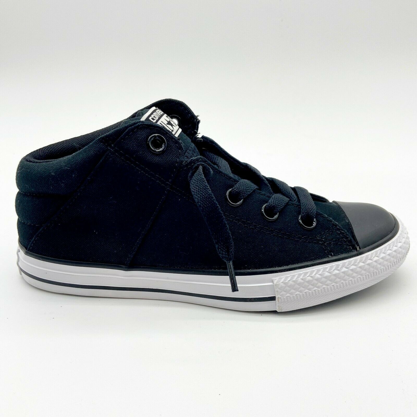 Converse Chuck Taylor Axel Mid Black White Kids Casual Sneakers 642849F