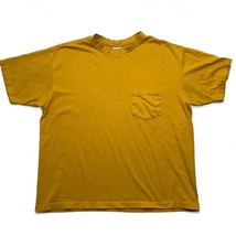 GAP Vintage single Stitch Pocket T-shirt Mens Large Yellow Short Sleeve ... - £15.13 GBP