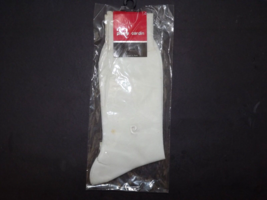 Vintage Pierre Cardin Off White Socks One Pair Size 25 cm 9½&quot; Some Spots New (Z) - £17.68 GBP