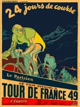 Decoration Poster.Home interior design print.1949 Bicycle Tour de France.7138 - £14.28 GBP+