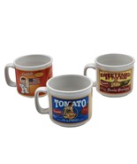 Campbell&#39;s Soup Mugs Houston Harvest Set Of 3 VTG 2003 - 2005 Tomato Soup - $31.89 CAD