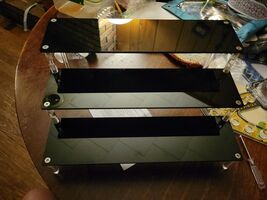 Acrylic Riser Black Acrylic Shelf Riser 3 Tier Perfume 3.15 x 1.57 x 11.... - $17.82