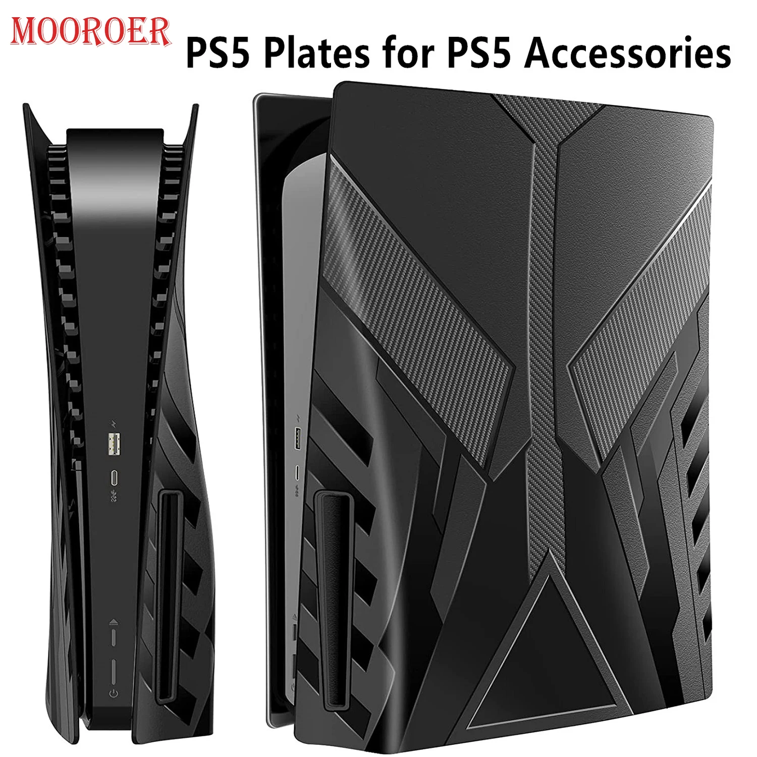 Mooroer for PS5 Plates for PS5 Accessories, Hard Shockproof Cover PS5 Skins - £20.16 GBP+