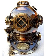 Boston Mass Antique US Navy Mark V Diving Divers Helmet Copper Brass Mad... - £258.17 GBP