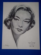 Simone Signoret Academy Award Portrait Print Vintage 1962 Volpe Room At ... - $227.89 MXN