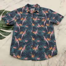 Party Pants Mens Hawaiian Shirt Size M Parrots Bird Of Paradise Tropical... - £17.04 GBP