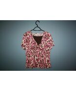 JM Collections Petite Size PL Pink Brown Blouse - $8.90