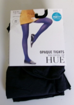 Hue Opaque Tights size 1  Navy 40 Denier non control top - $10.84