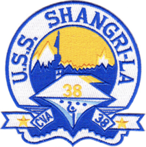 4.25&quot; Uss Navy CVA-38 SHANGRI-LA Embroidered Patch - £27.53 GBP