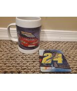 Jeff Gordon Nascar 2005 Large Coffee Mug HGL with Rubber/Soft Coaster - $182.59 MXN