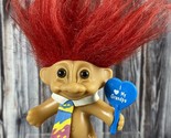 VTG Good Luck Russ Troll Doll w/ Red Hair 3&quot; - I Love My Grandpa - Fathe... - $9.99