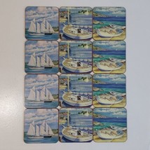 Pimpernel Regatta 12 Coasters Made in England Sailboats Nautical Beach Ocean - $19.75