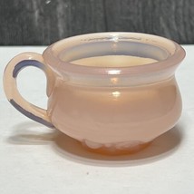 Degenhart Glass Crown Tuscan Handled Pot Salt Pink  - £18.96 GBP