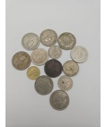 12 old x Thai coins 2 att 1882, 1 bath 1962, 1972 1 bath King Rama, 2 BATH 1985 - $113.35