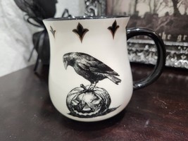 Halloween Potters Studio Black Crow Pumpkin Coffee Mug Decor NEW - $19.79