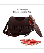 Cow Hide Leather Shotgun 120 Cartridges Holder Hunting Speed Bag &amp; Bobca... - $1,230.81 MXN