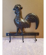 Metal Wall Mounted Rooster Chicken Hanger Rack Keys Towels Leash Holder - $14.85