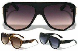 Oversized Flat Top Square Aviator Sunglasses Retro Designer Fashion Outdoor Vtg - £7.17 GBP