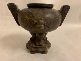 Antique Chinese Carved Soapstone Urn - £70.05 GBP