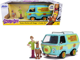 The Mystery Machine w Shaggy Scooby-Doo Figurines Scooby-Doo! 1/24 Diecast Car J - £39.91 GBP