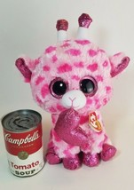 TY Beanie Boos Sweetums the Giraffe 9&quot;  Pink Plush Stuffed Animal Glitte... - £13.21 GBP