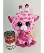TY Beanie Boos Sweetums the Giraffe 9&quot;  Pink Plush Stuffed Animal Glitte... - £13.20 GBP