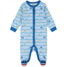 Baby Shark Repeating Characters Novelty Sleep and Play Footed Pajamas Multi-Col - $9.99