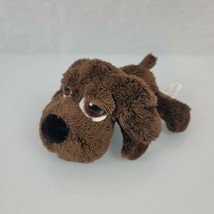 Russ Stuffed Plush Puppy Dog Chocolate Dark Brown Big Sad Eyes Beanbag T... - £39.43 GBP