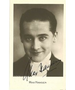 MAX HANSEN (1926) German Silent Film Postcard SIGNED BY MAX HANSEN Littl... - £98.29 GBP