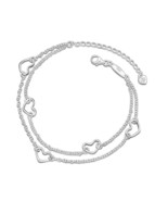 Heart Anklet for Women Sterling Silver, Minimalist Love for - £132.45 GBP