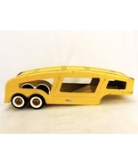 Strutco Car Hauler, Trailer Only, Yellow Pressed Metal, Vintage Toy, TNK-16 - $39.15