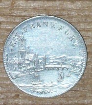 1856 KM350 6KREUZER FRANKFURT AM MAIN FREE GERMAN STATE GERMANY SILVER C... - £136.07 GBP