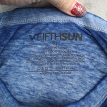 Nasa Shirt Womens XL Blue Fifth Sun Short Sleeve Crew Neck Cropped Tee - £18.47 GBP