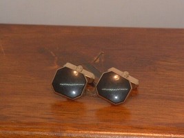 Pre-Owned Vintage Men’s Swank Black Stone Cuff Links  - £10.95 GBP