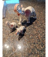 Vintage MCM Mama Elephant and Two Baby Elephants Japan Ceramic - $270.46 MXN